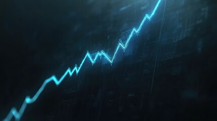 Poster - Abstract graph rising trend, data analysis, digital background, stock market, graphic design