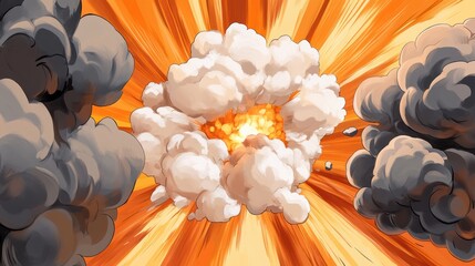 Poster - Explosive energy erupts in a burst of color and chaos during a vibrant clash Generative AI