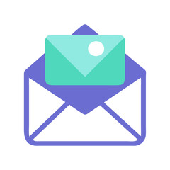 Poster - envelope with email symbol vector illustration