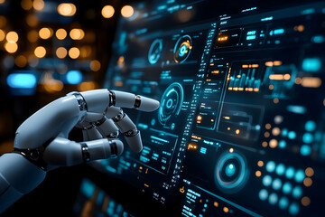 Poster - Robotic hand interacts with a digital display