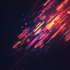 Poster - A dark background with many bright lines