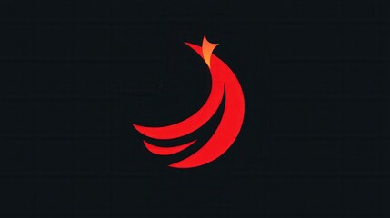 Aufkleber - Bold modern chili pepper logo with sleek design and minimalist fire icon representing heat and flavor in contemporary branding