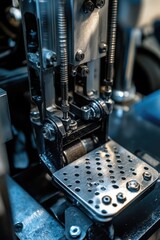 Poster - A robotic machine sitting on a desk with various tools and devices