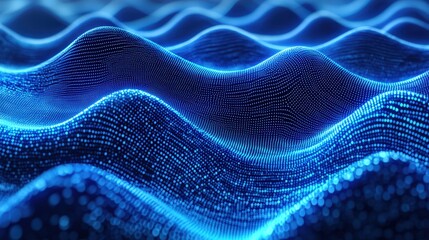 Poster - Dynamic waves illuminated by bright blue lights creating a stunning visual experience at night