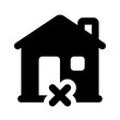 © Capativ Design - Property Rejected Simple Glyph Icon. Single icon, glyph vector icon