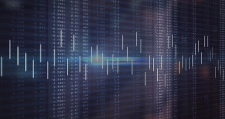 Poster - Image of digital data processing over computer servers