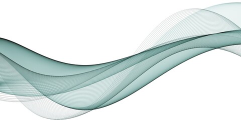 Poster - Abstract green background, color wave for design brochure, website, flyer