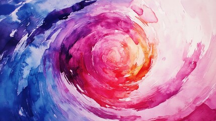 Poster - A vibrant abstract art piece featuring a swirling pink and blue design