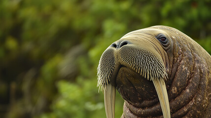 Canvas Print - walrus gazing into distance with calm and powerful presence