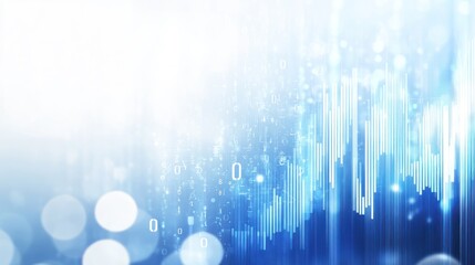 Poster - Abstract data graph background, digital lines, bright light. Possible use presentations, website backgrounds, technology related articles