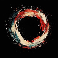 Poster - Colorful abstract 3D particles form a sphere with ever-changing dynamic textures