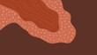 © garis lurus - ABSTRACT BACKGROUND HAND DRAWN ORGANIC SHAPES WITH LINES. PASTEL BROWN RED COLOR FLAT DESIGN VECTOR TEMPLATE FOR WALLPAPER, COVER DESIGN