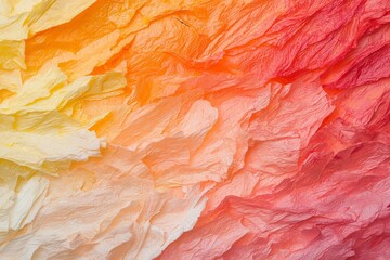 Fototapete - An abstract design with a color palette of orange, red, and yellow comprises the background