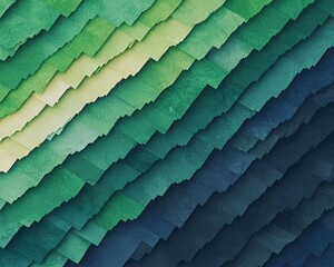 Poster - Soft lighting and texture are applied to an abstract geometric background in modern blue and green hues reminiscent of beach colors on a striped block pattern