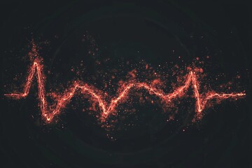 Poster - background featuring medical abstracts, ecg patterns, and a 2d stethoscope rendering, representing m