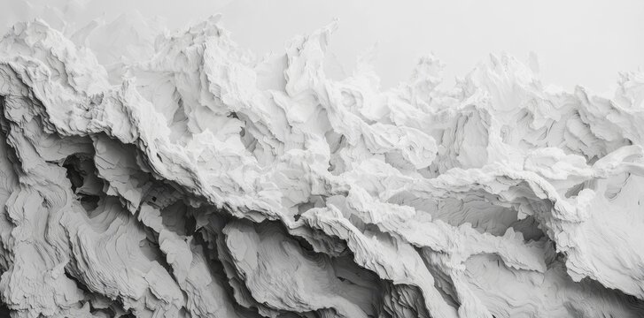 A minimalist architectural abstract set against a white backdrop featuring arches, created using 3D rendering