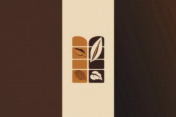 Aufkleber - Elegant flat chocolate bar logo design featuring rich brown tones and simple elements conveying a sense of indulgence and quality
