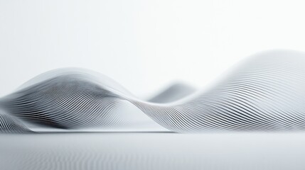 Poster - Abstract white architectural form, interior design concept, minimalist style, possible use in presentation or web design