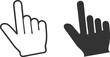 © MDMASUD - Hand click icon. Vector illustration