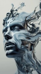 Poster - Abstract Representation of Fluidity and Emotion in Sculpture Form