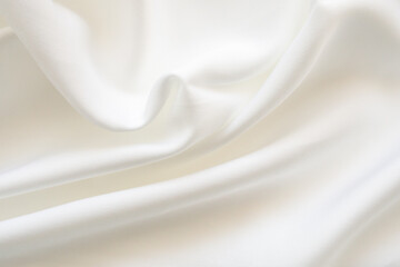 Wall Mural - abstract white fabric soft wave smooth texture surface background