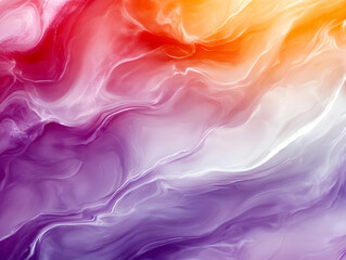 Poster - A vibrant abstract background showcasing fluid waves of red, orange, purple, and white blending together, evoking creativity and inspiration.