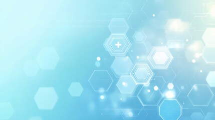 Poster - Abstract light blue medical technology background