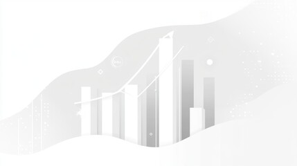 Poster - Abstract graph growth, data visualization, modern design