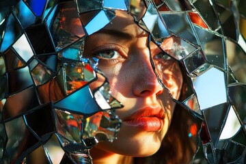 Poster - Reflections of Emotion in Fragments of Glass with Natural Light