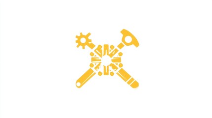 Poster - Tools logo design, gold tools, circular design, creative logo, graphic design, vector illustration, professional logo, graphic symbol