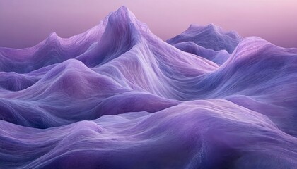 Poster - Pastel Flowing Waves, Abstract Background, Technology, Futuristic Wallpaper, Purple Design Element.