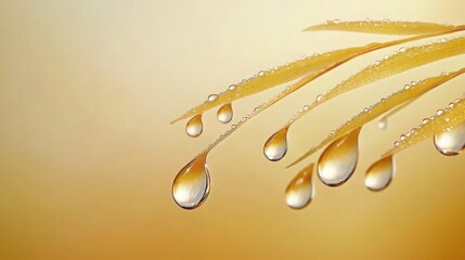A breathtaking macro photograph of dewdrops clinging to an intricate spider web, shimmering in the golden light of sunrise