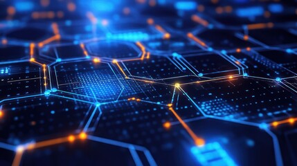Poster - Futuristic circuit board technology background