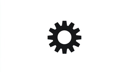 Poster - Simple gear icon on white background. Possible use Website design element