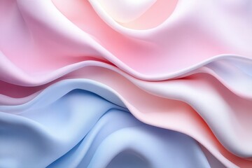 Fototapete - Soft waves of pastel colors flowing harmoniously with intricate textures representing fluidity and grace