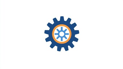 Poster - Simple Gear Icon, Abstract, Technology, Vector Graphic, Use for Software, Website, App, Background, Design