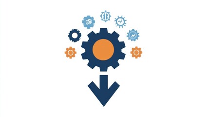 Poster - Downloadable gear system, technology, industrial process, digital solution