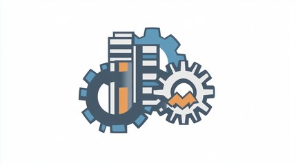 Poster - Business Growth Gears, success, Teamwork, progress, Illustration, Corporate