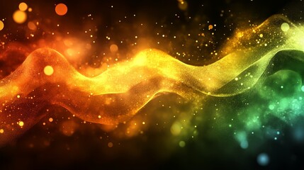 Poster - Vibrant Abstract Background Swirling Streams of Light, Data Particles Dynamic Energy, Colors