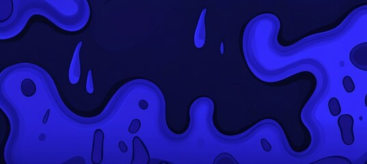 Poster - blue abstract, layered shapes in motion with a bold and clean design, ideal for technology designs