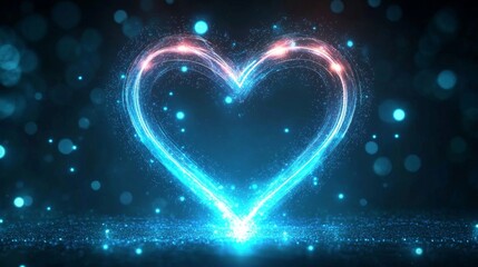 Wall Mural - Captivating illumination in the form of a heart.