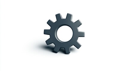 Poster - 3D Gear Icon Isolated on White Background. Possible use Technical Illustration