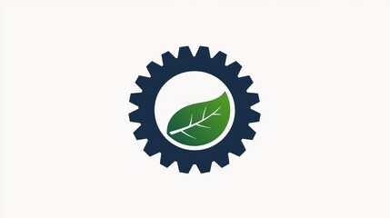 Poster - Eco-friendly gear, sustainable development, corporate logo
