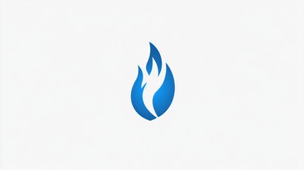 Poster - Abstract blue flame graphic design, potential logo