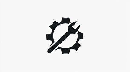 Poster - Gear and Wrench Graphic for Maintenance