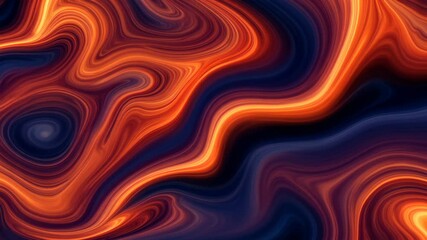 Poster - A swirl of dark blue and orange colors. The blue is the dominant color