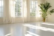 © Fxquadro - Bright Room With Large Windows And Elegant Curtains.