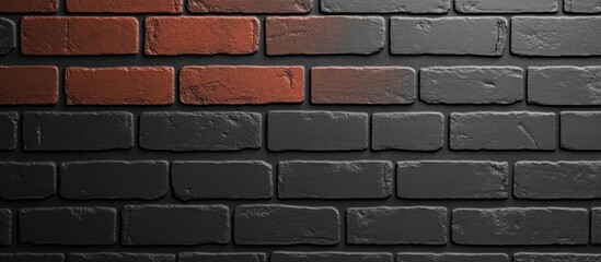 Aufkleber - Gray and orange red brick wall texture background with space for text showcasing a mix of dark and warm tones arranged in a structured layout