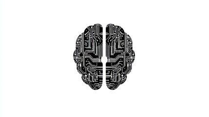 Poster - Digital brain, technology, mind, neural network, futuristic, illustration, concept, symbolic,  for digital health