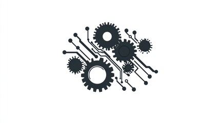 Poster - abstract gears and circuits design for technology background (1)